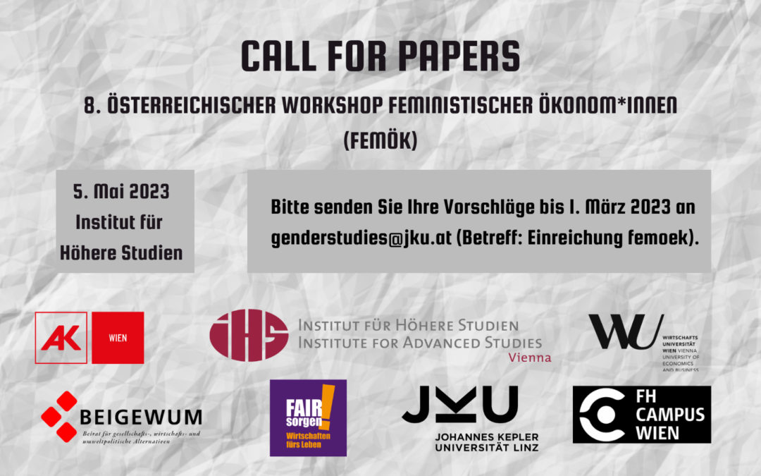 8. Österreichischer Workshop Feministischer Ökonom*innen (FemÖk) – Call for Papers