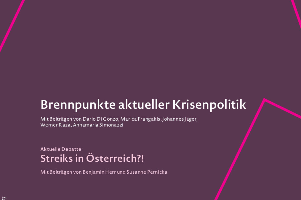 Der Kurswechsel 1/23 ist da: Brennpunkte aktueller Krisenpolitik