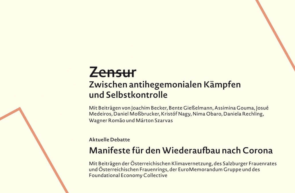 Kurswechsel 2/2020: Zensur – Zwischen antihegemonialen Kämpfen und Selbstkontrolle