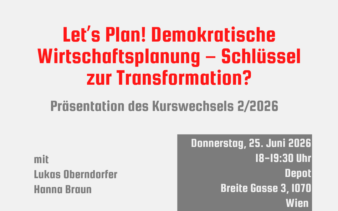 Veranstaltungseinladung: Let’s Plan! Demokratische Wirtschaftsplanung – Schlüssel zur Transformation?