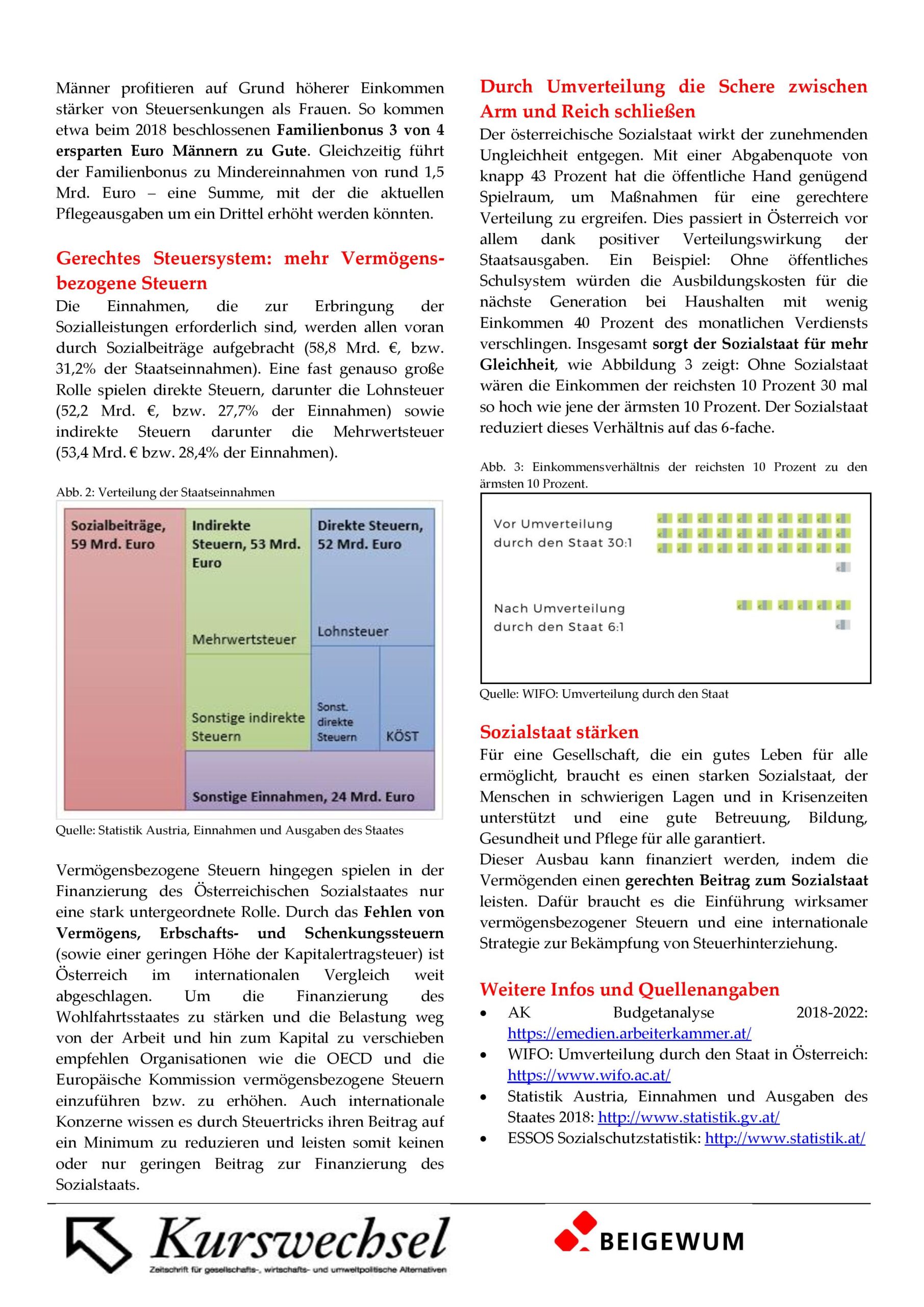 Ohne Steuern kein Sozialstaat (Factsheet VIII)